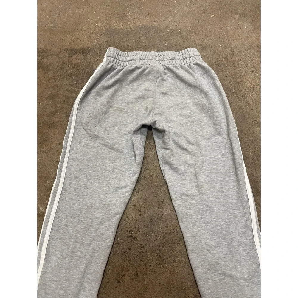 Adidas Sweatpants Youth‎ Small Gray 3-Stripes Jogger Ankle Athletic Gym Play